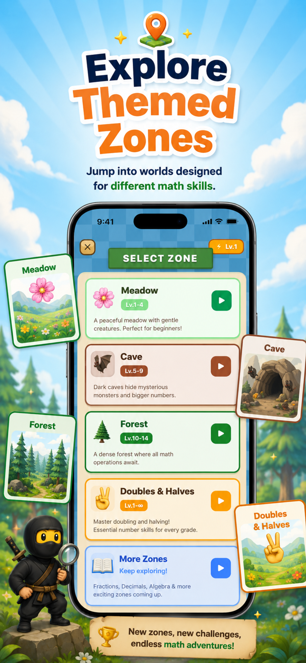 Math Quest practice screen